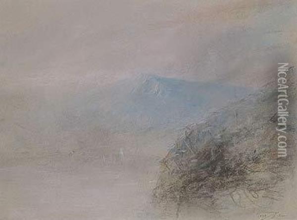 Paisaje Montanoso Con Niebla Oil Painting - Francisco Domingo Marques