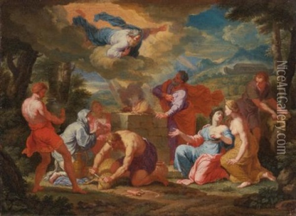 The Sacrifice Of Noah Oil Painting - Pieter Mulier the Elder