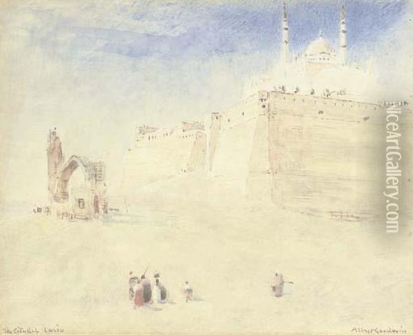 Below The Citadel Oil Painting - Albert Goodwin