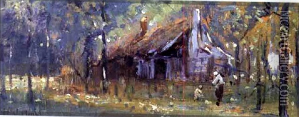 The Cabin, St. Augustine, Florida Oil Painting - Arthur Vidal Diehl
