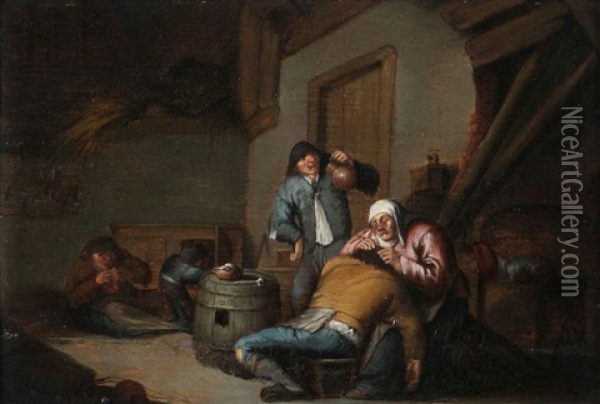 Allegorie De La Vue Oil Painting - Adriaen Jansz van Ostade