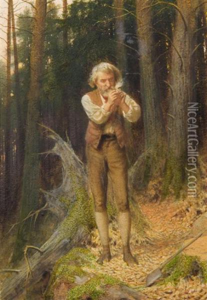 The Woodcutter Oil Painting - James Barnes