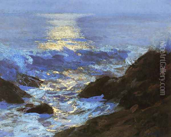 Seascape Moonlight Oil Painting - Edward Henry Potthast