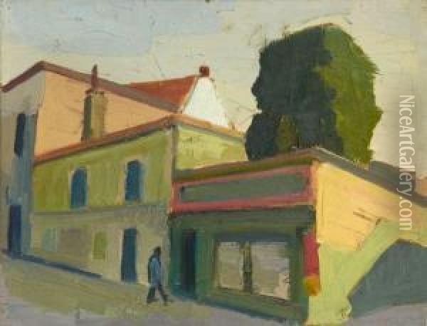 Rue Oil Painting - Jules Oury, Dit Marcel-Lenoir