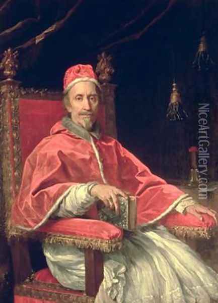 Portrait of Pope Clement IX 1600-69 Oil Painting - Carlo Maratta or Maratti