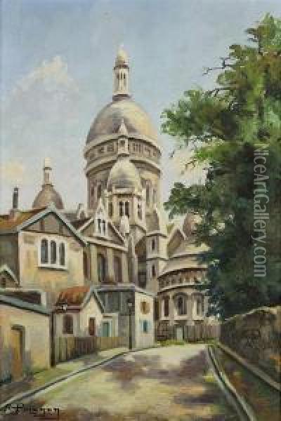Vue Du Sacre Coeur Oil Painting - Raymond Moisson