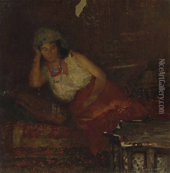 Odalisque Oil Painting - Ivan Pavlovich Pokhitonov