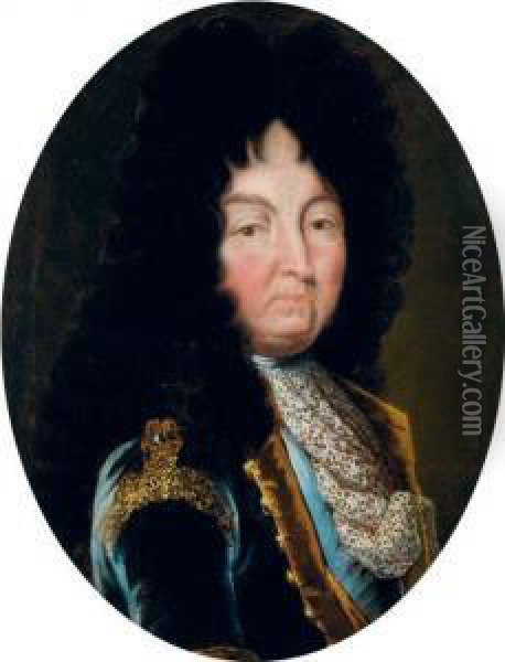 Portrait Of Louis Xiv Of France Oil Painting - Pierre Gobert