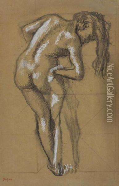 Apres Le Bain, 
Femme S'essuyant Oil Painting - Edgar Degas
