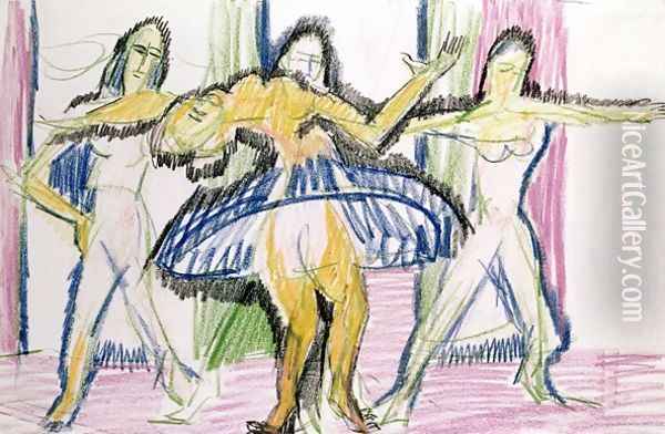Dancers Oil Painting - Ernst Ludwig Kirchner