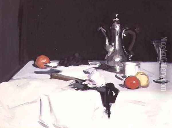 Still Life with a Coffee Pot Oil Painting - Samuel John Peploe