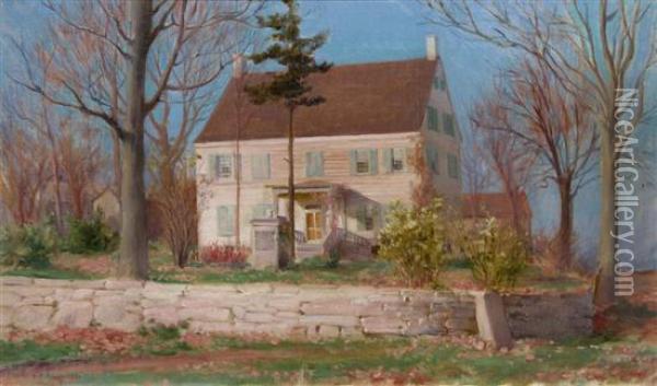 My Connecticut Home Oil Painting - Charles Curran