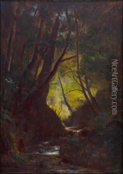 Metsanhamara Oil Painting - Fanny Maria Churberg