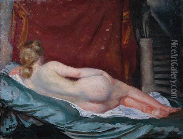 Akt Lezacej Kobiety Oil Painting - Wojciech Weiss