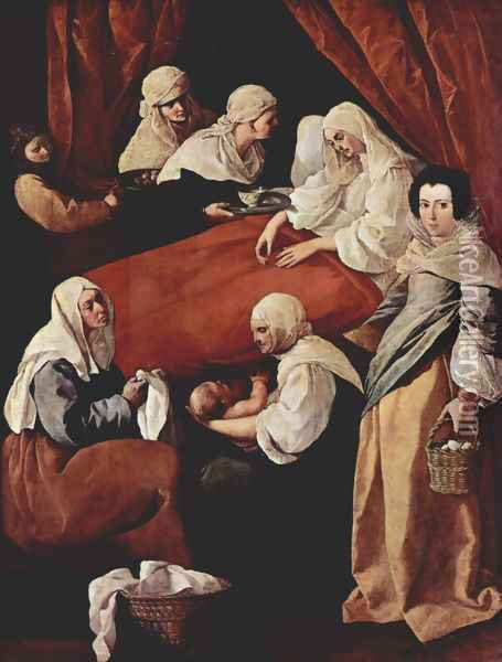 Birth of the Virgin Oil Painting - Francisco De Zurbaran