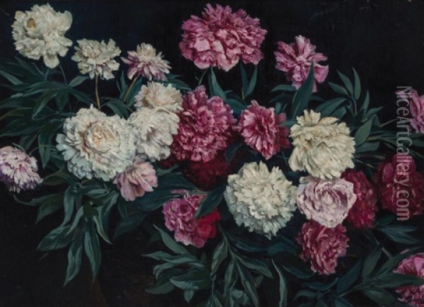 Chrysanthemums Oil Painting - Frederick Judd Waugh