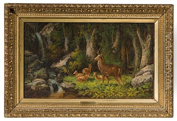 The Woodlands Oil Painting - John White Allen Scott