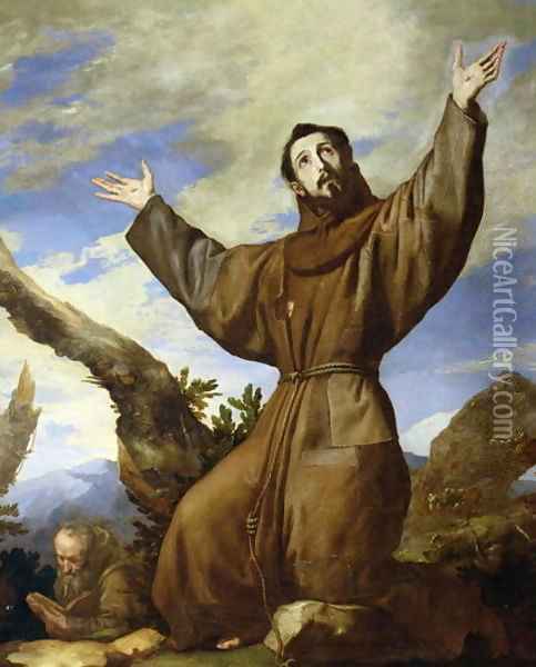 St Francis of Assisi Oil Painting - Jusepe de Ribera