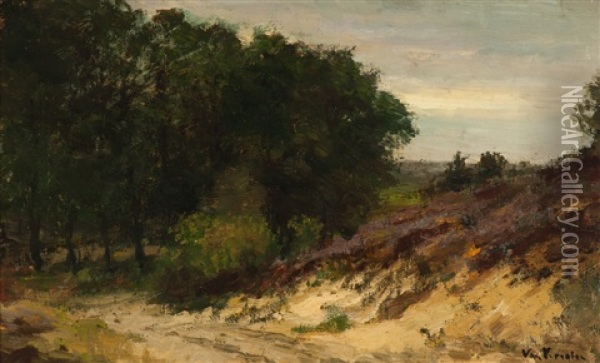 Boer Op Een Landweg Oil Painting - Otto Willem Albertus Roelofs