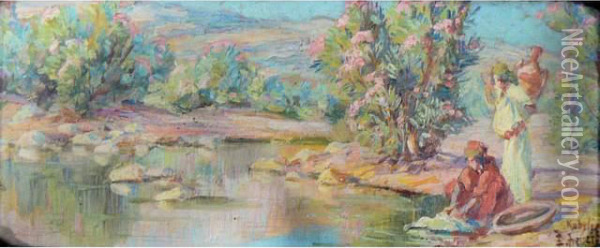 Oued En Kabylie Oil Painting - Edouard Herzig