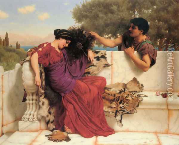 The Old Old Story Oil Painting - John William Godward