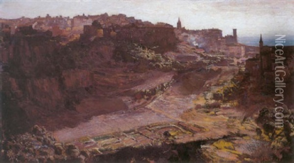 A View Of Rome Oil Painting - Frans David Oerder