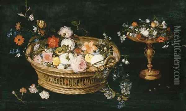 Roses Oil Painting - Jan Brueghel the Younger