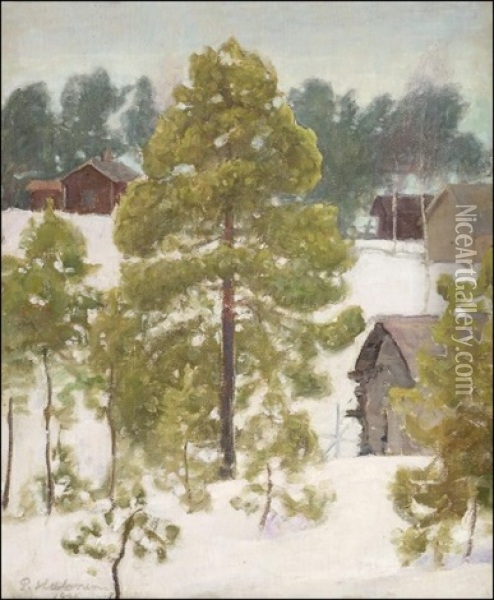 Talvipaiva Oil Painting - Pekka Halonen