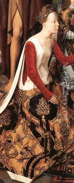 St John Altarpiece (detail-6) 1474-79 Oil Painting - Hans Memling