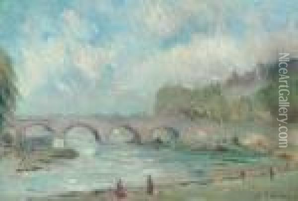 Le Pont Marie Oil Painting - Albert Lebourg