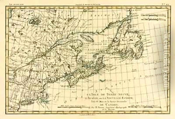 Eastern Canada, Newfoundland, Nova Scotia and St John Island Oil Painting - Charles Marie Rigobert Bonne