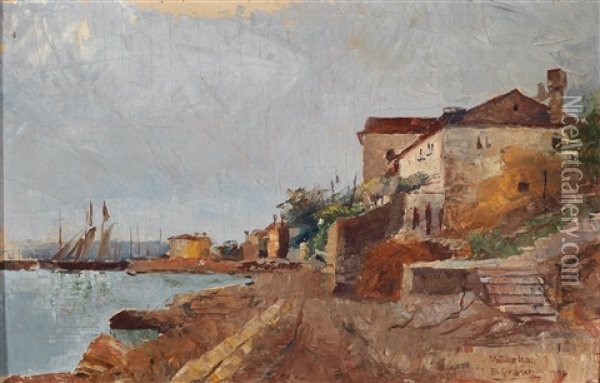 Hafen In Valoska Oil Painting - Ernst Graner