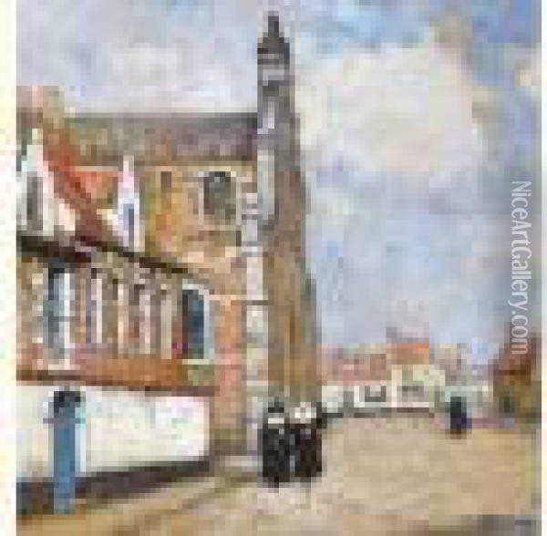 Beguinage Oil Painting - Hendrick, Henri Cassiers