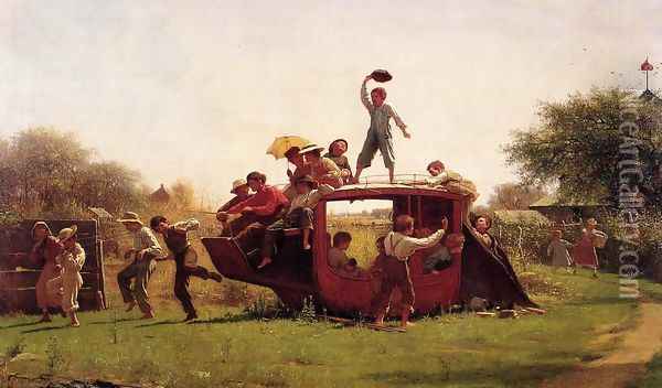The Old Stage Coach Oil Painting - Eastman Johnson
