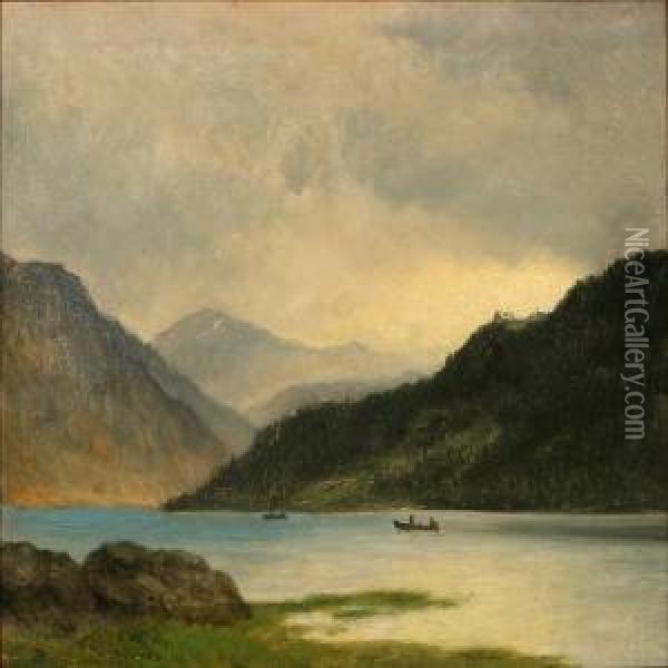 Ved Nordfjord I Norge Oil Painting - Georg Emil Libert