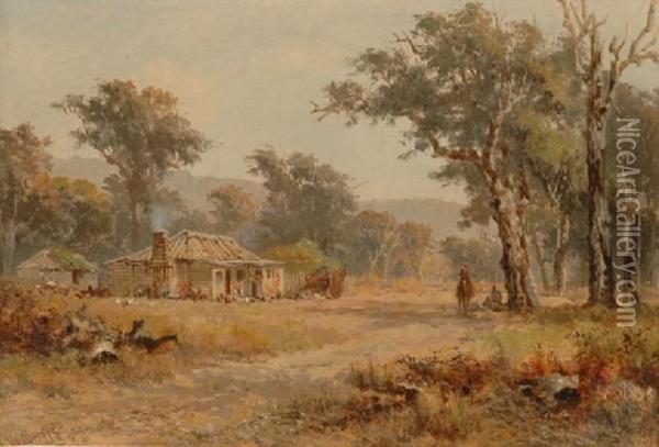 In The Dandenongs Oil Painting - James Waltham Curtis
