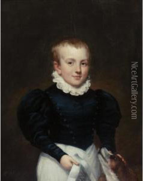 Portrait Of A Boy Oil Painting - Samuel Lovett Waldo