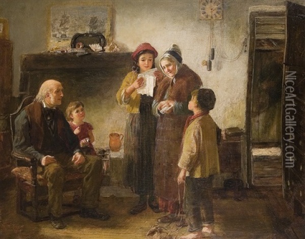 Family Conversation Oil Painting - William McTaggart