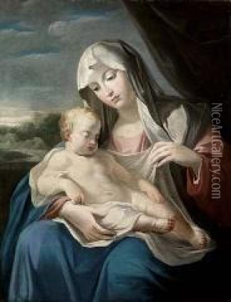 Madonna Col Bimbo Oil Painting - Francesco Giovanni Gessi