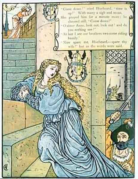 O Sister Anne do you nothing see Oil Painting - Walter Crane