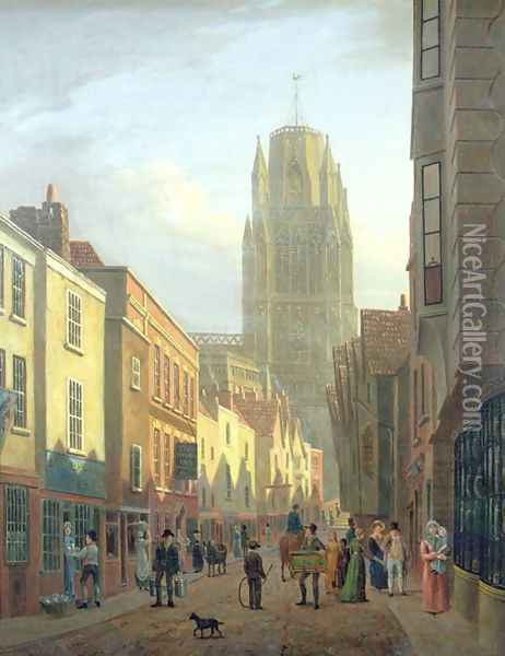 Redcliffe Street Bristol Oil Painting - James Johnson