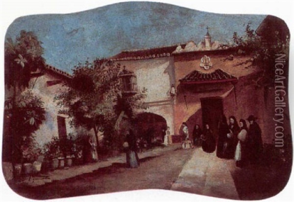 Calle De Granada Oil Painting - Enrique Marin Higuero