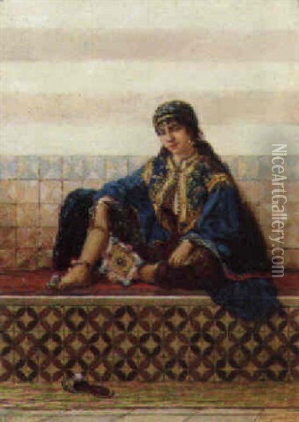 An Arab Beauty Oil Painting - Jan Baptist Huysmans