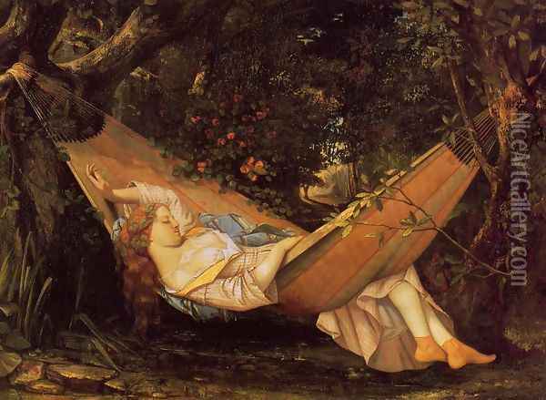 The Hammock Oil Painting - Gustave Courbet