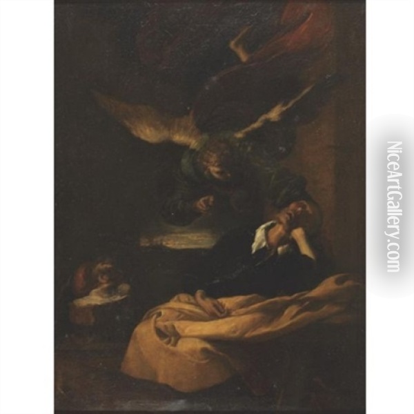 Joseph's Dream Oil Painting - Francesco del Cairo