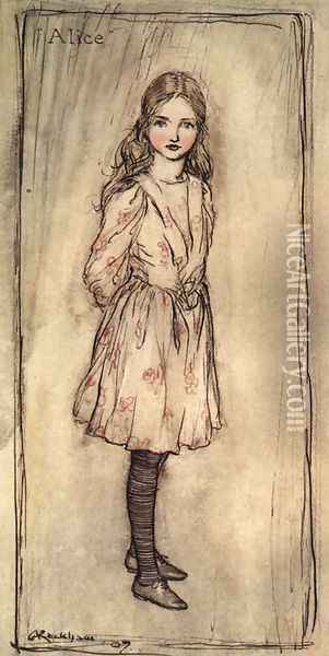 Alice in Wonderland Oil Painting - Arthur Rackham