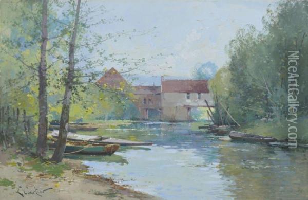 Le Vieux Moulin De Dennemont Oil Painting - Eugene Galien-Laloue