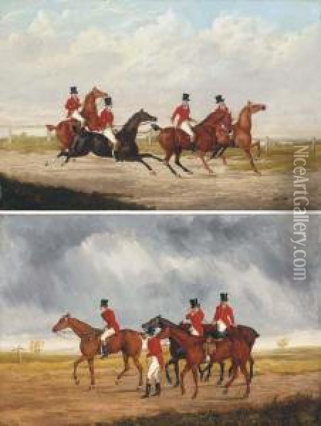 The Meltonians - Setting Out; And Returning Home Oil Painting - Henry Thomas Alken