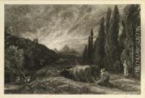 The Early Ploughman (lister 9) Oil Painting - Samuel Palmer