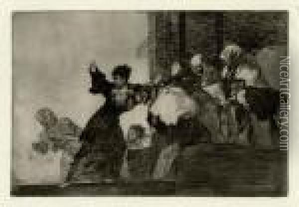 Los Proverbios Por Don Francisco
 Goya,publicala La Real Academia De Nobles Artes De San Fernando, 
Madrid,1864 Oil Painting - Francisco De Goya y Lucientes